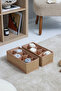 2-Piece Jute 8-Compartment Children's Room Closet Drawer Underwear Sock Organizer Honeycomb Accordion Organizer