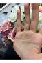 Gold Color Square Single Stone Baguette Zircon Stone Adjustable Women's Ring - 3