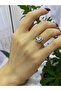 Silver Color Square Single Stone Baguette Zircon Stone Adjustable Women's Ring - Mother's Day Gift - 8