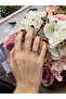 Silver Color Square Single Stone Baguette Zircon Stone Adjustable Women's Ring - Mother's Day Gift - 7