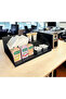 Countertop, Bar Front, Countertop Snack Stand, Countertop Organizer Shelf 50 Cm 2 Tier Model Black - 3