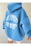 Dont Announce 3 Thread Thick Winter Sweatshirt - Baby Blue Printed Oversize Hooded Hoodie