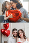 2 Pieces Foil Heart Flying Heart Balloon 45cm Red Romantic Wedding Proposal Anniversary Romantic - 4