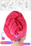 Soft Hair Band Bracelet Makeup Application Set and Microfiber Hair Drying Towel Fuchsia - 6