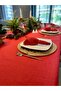 Royal 6 Pieces Glittery Red Napkin Fabric Napkin - 3
