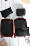 6-Piece Black Suitcase Organizer Suitcase Organizer Set Travel Case - 2