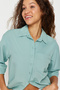 Mint Single Pocket Boyfriend/Wide Fit Cotton Woven Shirt TWOAW20GO0115 - 4
