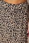 Brown Leopard Patterned Flounced Asymmetrical Midi Stretch Knitted Skirt TWOAW20ET0440 - 5