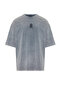 Gray Oversize/Wide Cut Distressed/Faded Effect 100% Cotton T-Shirt Tmnss24Ts00146 - 7