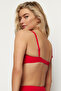 Red Strapless Accessorized Bikini Top TBESS24BU00036 - 6