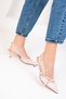 Nude Patent Leather Women's Classic Heeled Shoes 18774 - 4