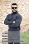 Anthracite Oversize Large - Regular Size Half Zipper Men's Tracksuit Set 21eestyakt - 3