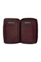 Unisex Burgundy Fargo Vintage Leather Zippered Money Portfolio - 5