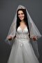 Glitter Long Two-Layer Wedding Dress Veil Wedding Veil Length 170 Cm Off-White Color with Comb - 2