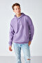 Epic Men's Soft Fabric Hooded Corded Regular Fit Embroidered Purple Sweatshirt