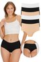 Women's 6-Piece High Waist Cotton Stretch Fabric Panties Multi-Color