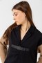 Women's V-Neck Belted Shirt Sleeve Knitwear - 7