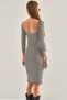 Women's Black and White Striped Dress 60111077 - 8