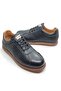 black lace-up casual shoes genuine leather rubber sole - 4