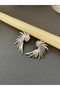Wing silver women's design earrings
