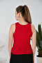Gray Red Zargo Model Set of 2 Fitted Wide Piping Halter Neck Ribbed Flexible Knitted Crop Blouse - 7