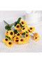 2 Pieces Artificial Sunflower Plant Bunch.. Potted Ivy Sunflower Hanging Sunflower Tulip Kokina Gul - 2