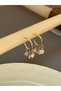Mother of Pearl 3 Heart Dangle Gold Women's Earrings