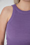 Lilac Green Zargo Model Set of 2 Fitted Wide Piping Halter Neck Ribbed Flexible Knitted Crop Blouse - 4