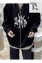 Punk Design Sweatshirt Zippered Cardigan