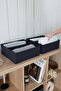 2-Piece Navy Blue 3-Compartment Children's Room Closet Drawer Socks Organizer Honeycomb Accordion Organizer - 2