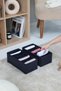 2-Piece Navy Blue 6-Compartment Children's Room Closet Drawer Socks Organizer Honeycomb Accordion Organizer - 2