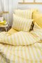 Harmony Hues Yarn-Dyed Natural Double Duvet Cover Set (Elastic Bed Sheet) - 4