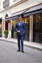 Men's Striped Double Breasted Suit Italian Style Slim Fit Jacket Pants - 3