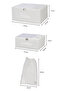 3-Piece White Suitcase Organizer Suitcase Organizer Set Travel Case - 6