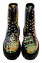 Women's Vegan Leather Multicolor Long Boots - No More Drama Design - 2