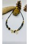 Handmade Design Glass Bead Women's Necklace with Brass Apparatus