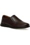 106726 GENUINE LEATHER 5 POINT BROWN MEN'S SHOES