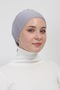Practical Seamless Tied Non-Slip Hijab Bonnet - Gray - 6