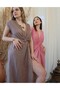 CARMED MUSLIN WAIST BOWRY DETAIL BOHO STYLE DRESS - 2