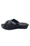 Women's Black Velcro Orthopedic Sole Daily Stylish Slippers - 4