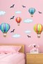 Flying Balloons and Clouds Kids Room Wall Sticker Set - 2