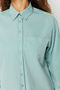 Mint Single Pocket Boyfriend/Wide Fit Cotton Woven Shirt TWOAW20GO0115 - 8