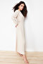 Stone Waist Tie-Detail Elasticated Cuff Aerobin Woven Dress TCTSS22EB00104 - 3