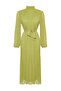 Oil Green Pleated Woven Lined Chiffon Dress TCTSS24DB00040 - 7