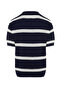 Lacivert Regular Fit Pamuklu Çizgili Kaçık Pat Triko Polo Yaka T-ShirtTMNSS24PO00004 - 8