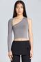 1547 Single Sleeve Detailed Anthracite Blouse
