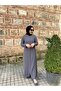 Plain Daily Pocket Buttoned Full Length Abaya - 5