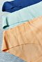 Women's Laser Cut Stretch Fabric Panties 3-Piece Pack Set Orange - 4