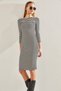 Women's Black and White Striped Dress 60111077 - 4