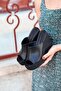 Wedge Sole Black Women's Slippers